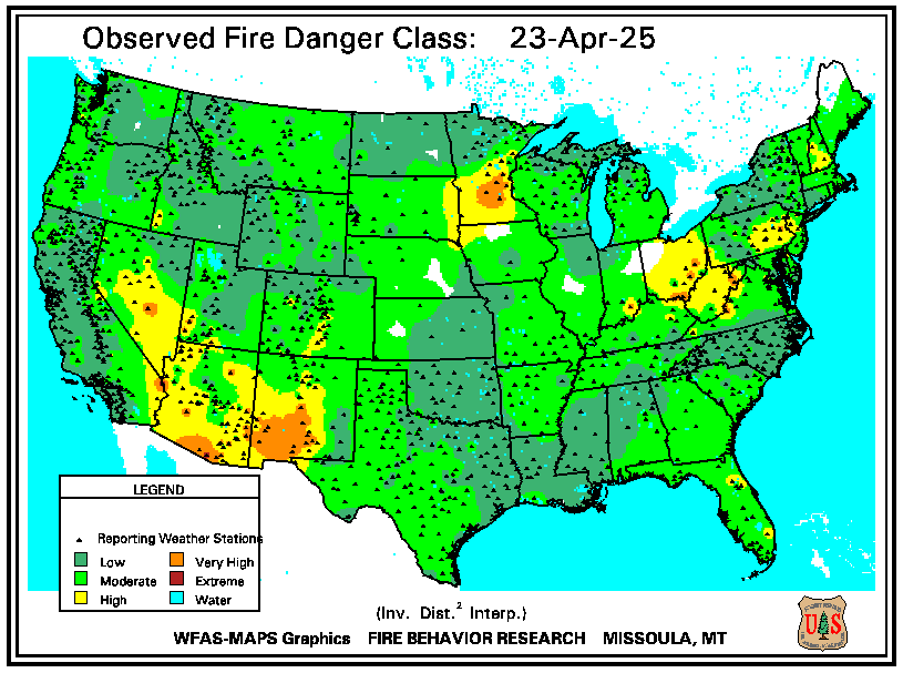 National Fire Danger Class Ratings