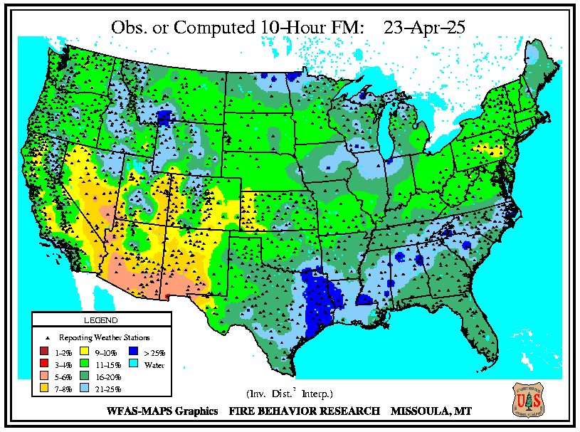 Observed 10-hour Fuel Moisture