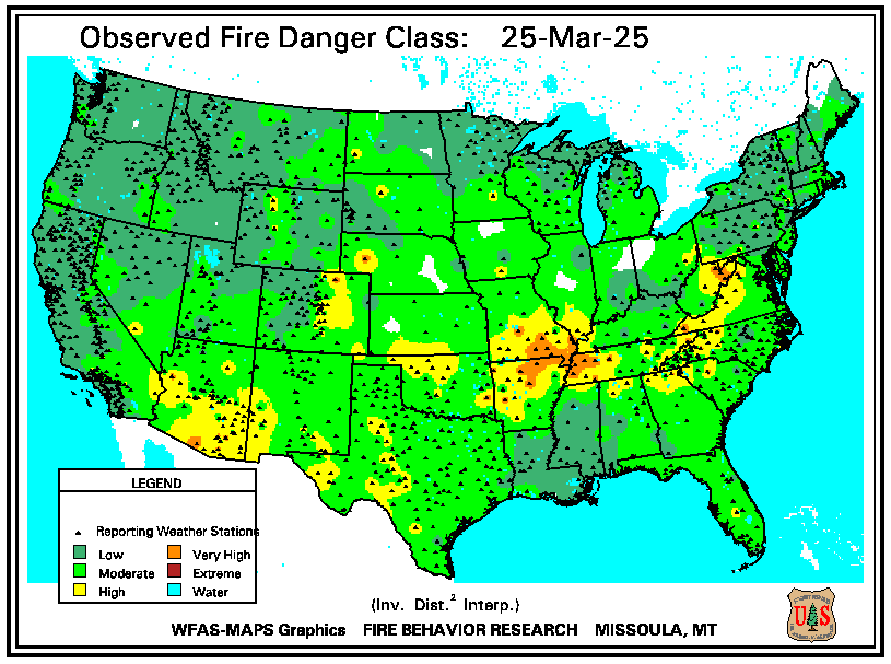 National Observed Fire Danger