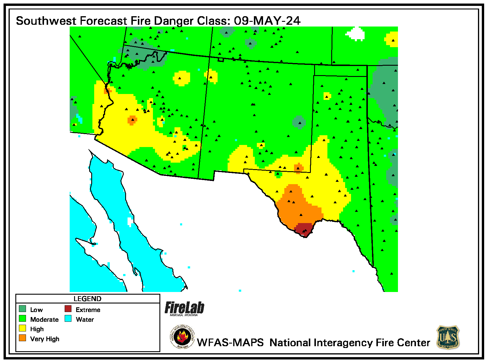 SW Forecast Fire Danger
