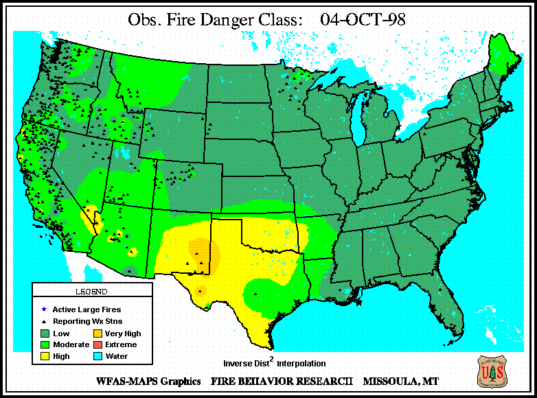 Observed Fire Danger Class Map