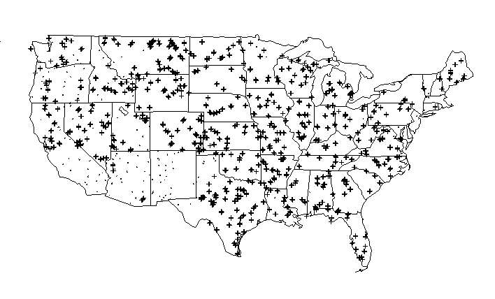 Ground Sample Data Locations Map