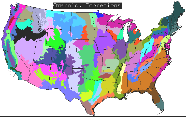 Omernick Ecoregions Map